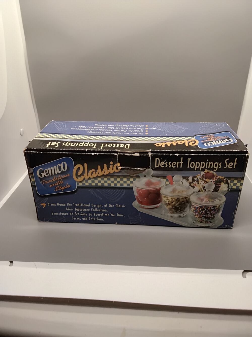 Vintage Gemco Dessert Toppings Set